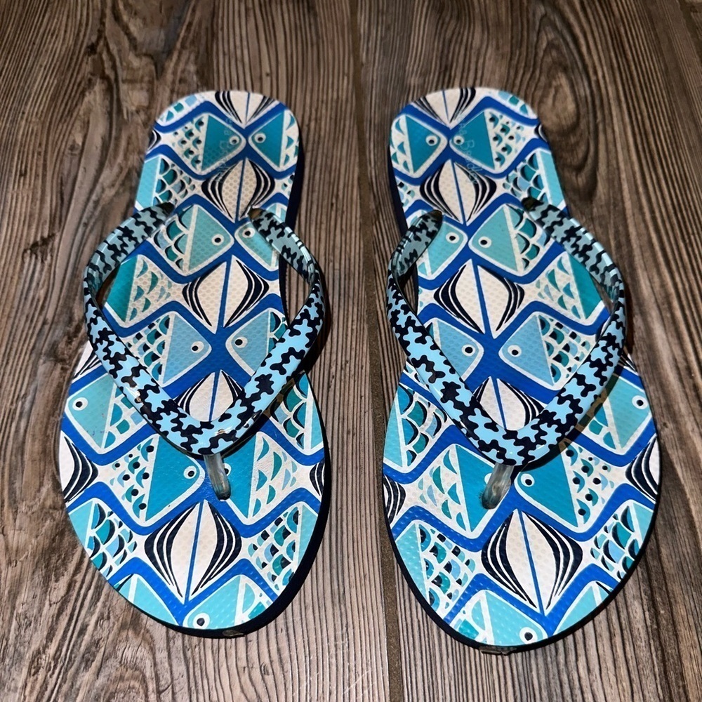 Vera Bradley Blue Flip Flops
